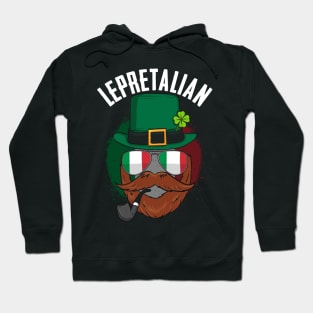 St Patricks Day Lepretalian Irish Italian Leprechaun Hoodie